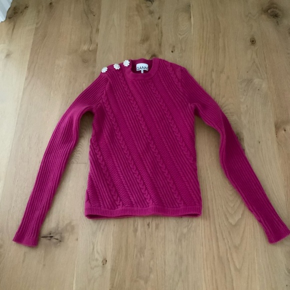 GANNI cable knit jumper top - Picture 6 of 14